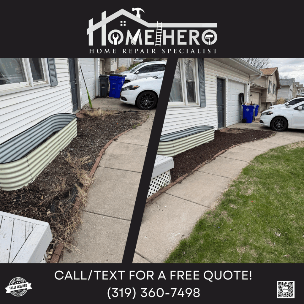 Home Hero landscaping work in the Cedar Rapids area