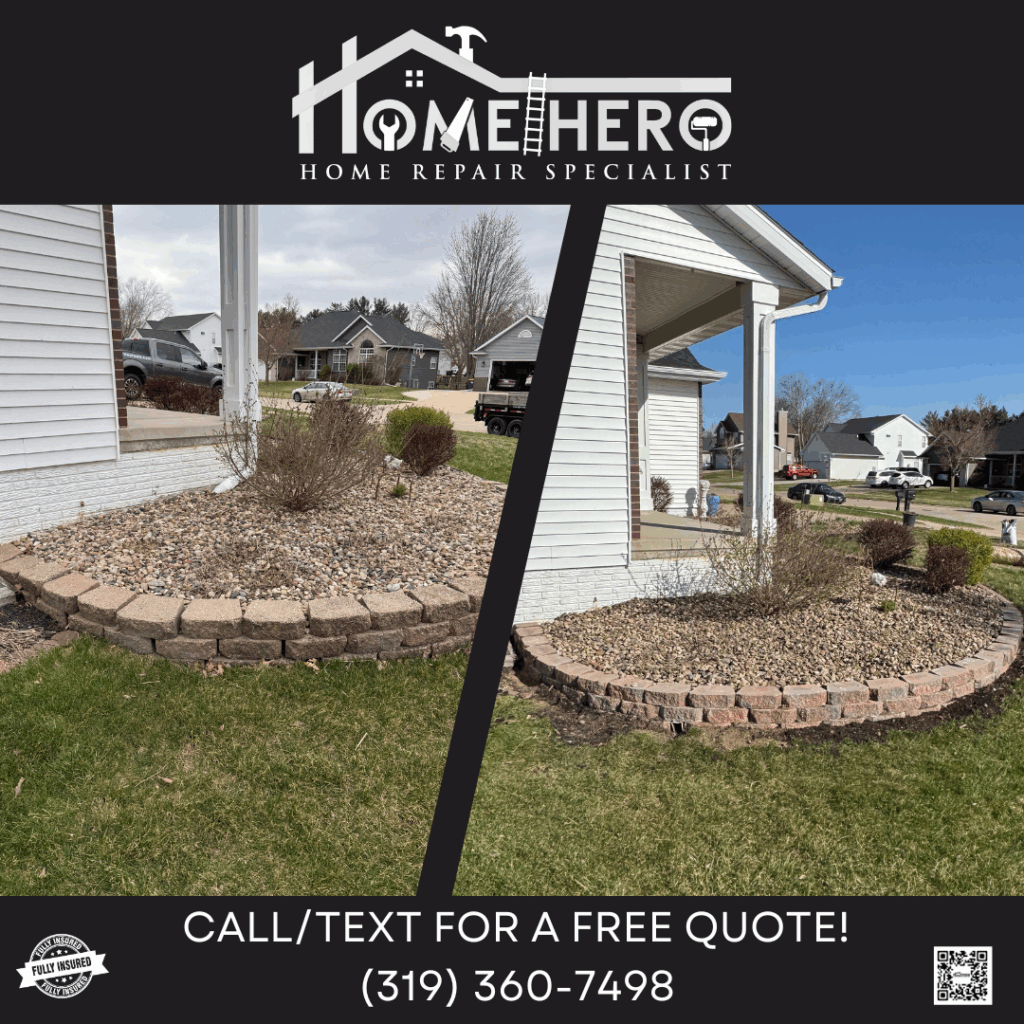 Home Hero retaining walls in cedar rapids, iowa project work