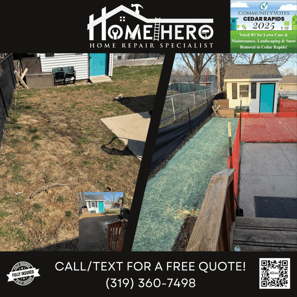 Home Hero lawn care in cedar rapids, iowa project work