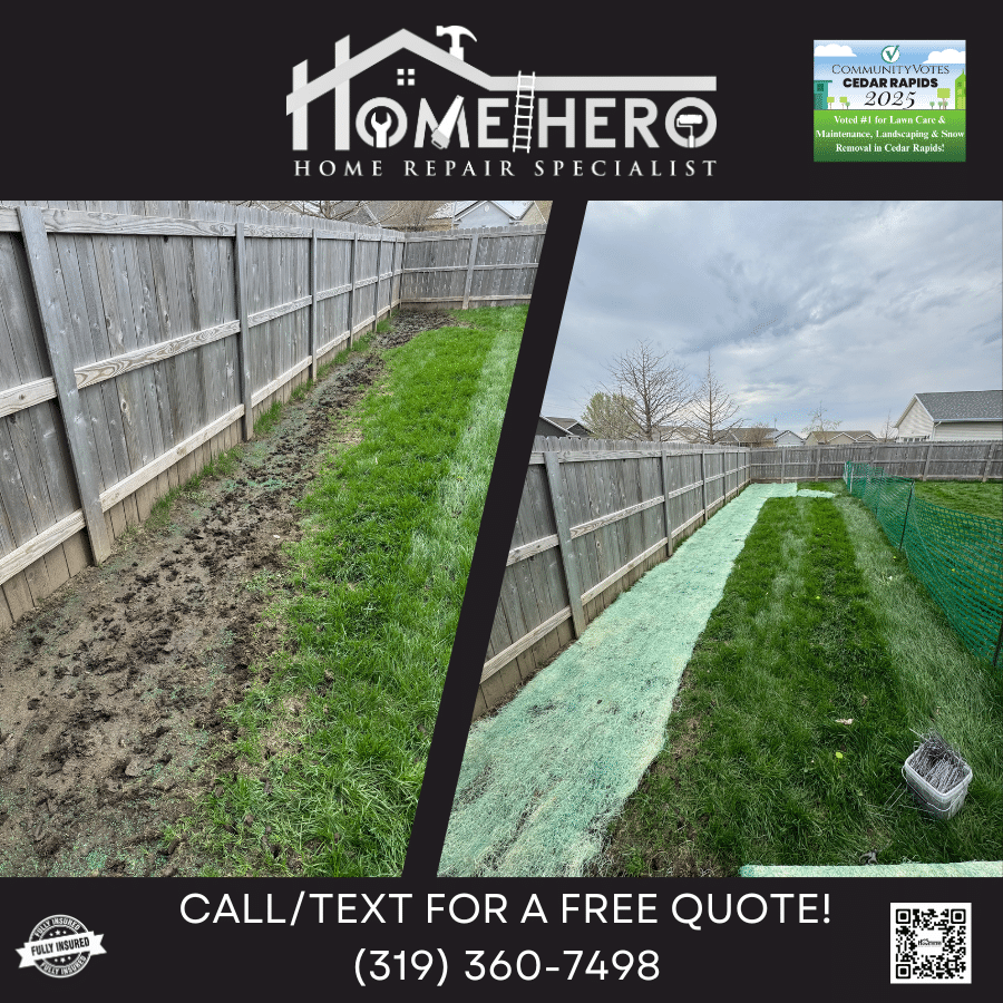 Home Hero sod installation & lawn repair in cedar rapids, iowa project work