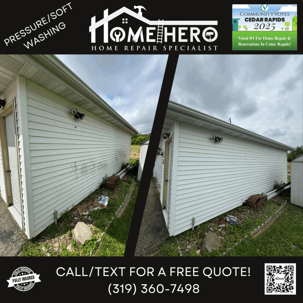 Home Hero pressure & soft washing in cedar rapids, iowa project work